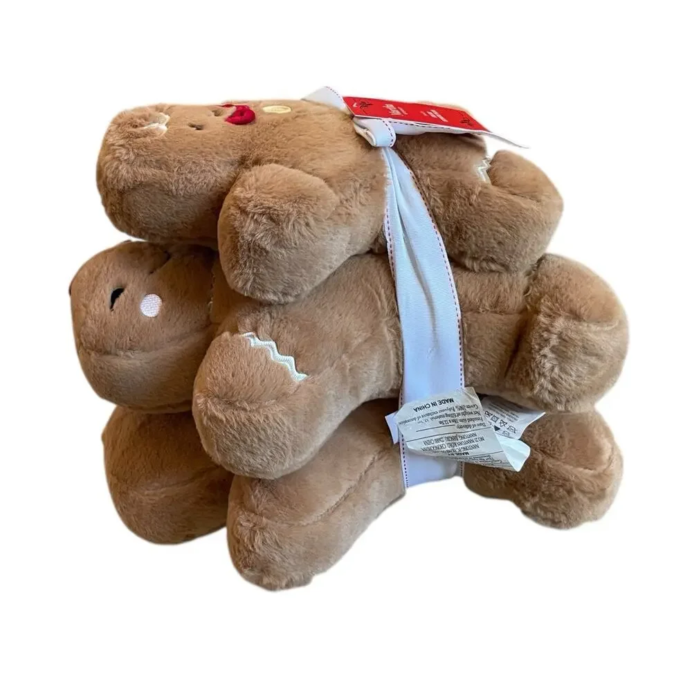 Martha Stewart Gingerbread Family Set of 3 Boy/Girl/Child Christmas Pillows NWT